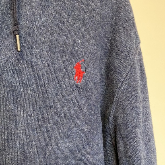 Polo by Ralph Lauren Navy Hoodie with Red Logo - Picture 4 of 5